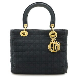 Christian Dior Lady Cannage handbag tote bag Black